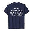 Mens Bald Plumber Tees For Men - Top Gifts For Plumbers Funny T-Shirt