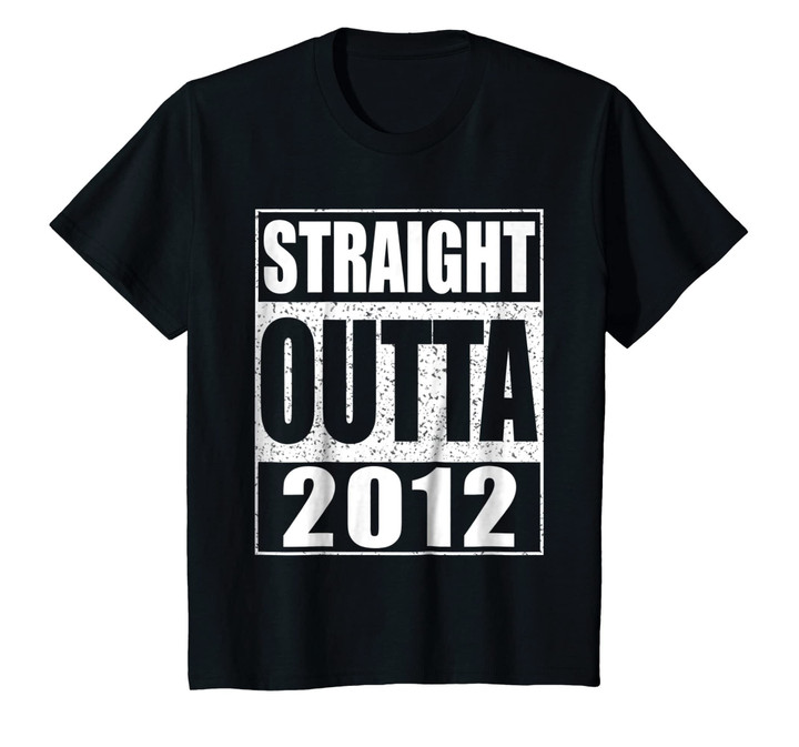 Kids Straight Outta 2012 T-Shirt 7th Birthday Gift Shirt
