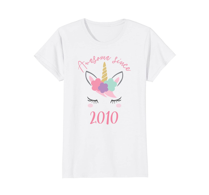 Unicorn Awesome Since 2010, Unicorn 8th Birthday Girl Shirt