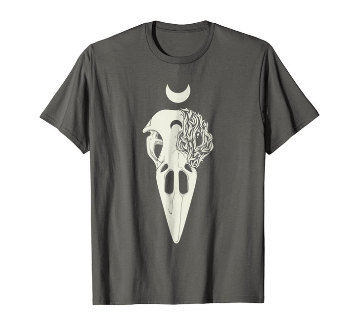 Nu Goth, Pastel Goth Aesthetic, Raven Crow Skull T-Shirt
