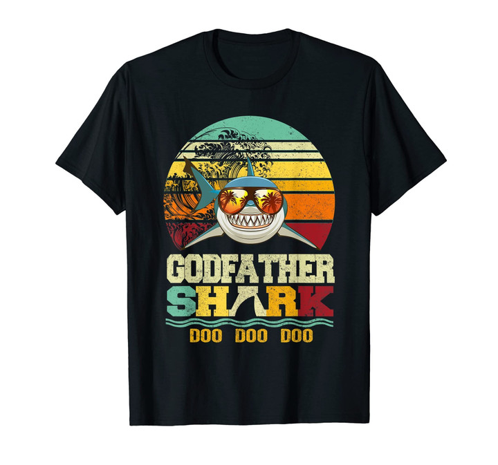 Retro Vintage Godfather Shark T Shirt Doo Doo Doo
