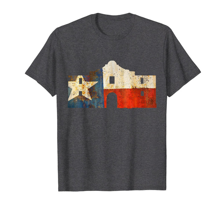 Texas Alamo Rustic Flag San Antonio Shirt