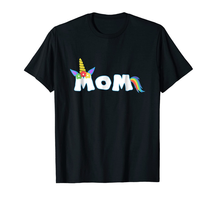 Unicorn Birthday Girl Shirt Funny Mom Mommy Gift Tee