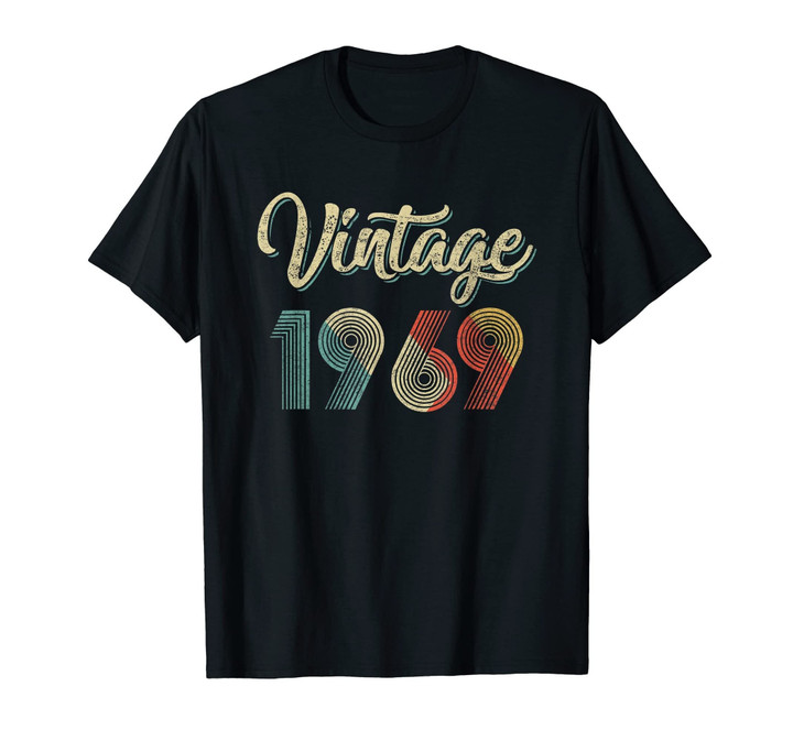Vintage Retro 1969 50th years old Classic Birthday T-Shirt