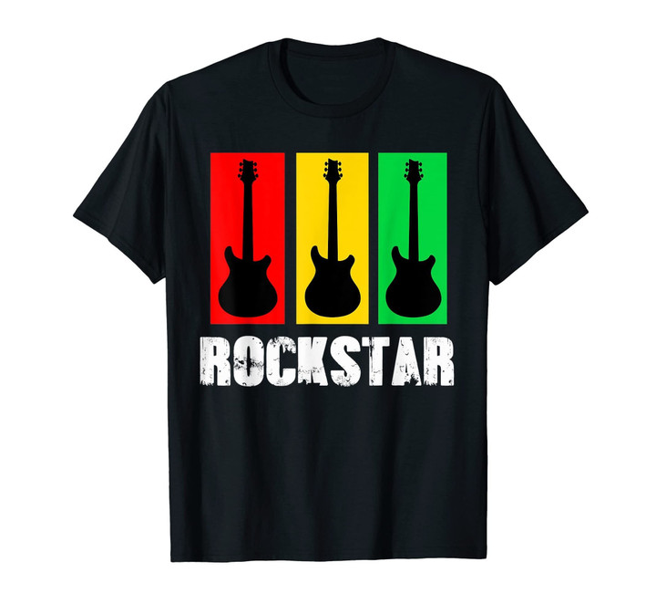 Rockstar Kids Tshirt Vintage Guitar Tshirt