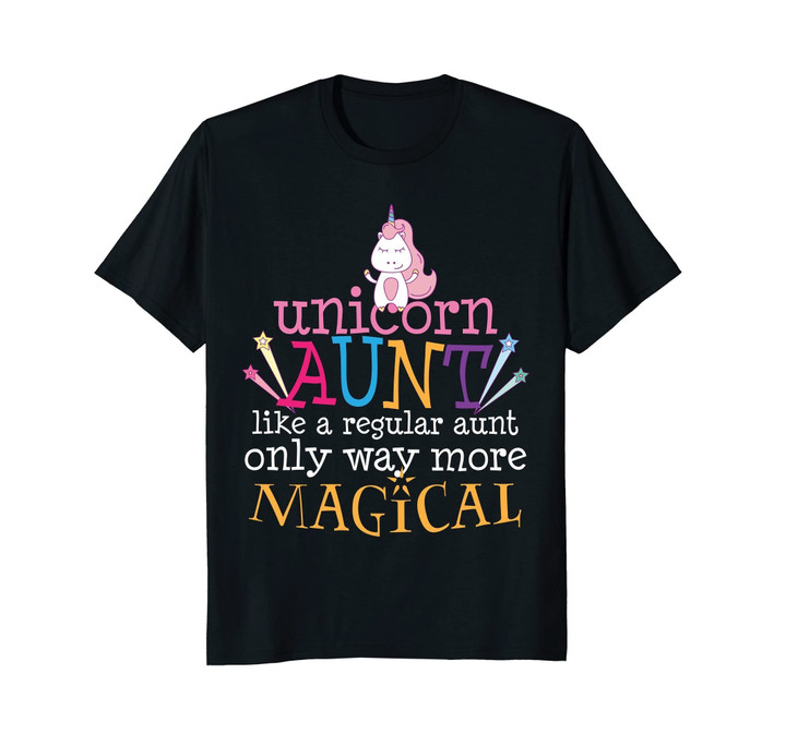 Unicorn Aunt T-Shirt Funny Auntie Gift from Niece Nephew