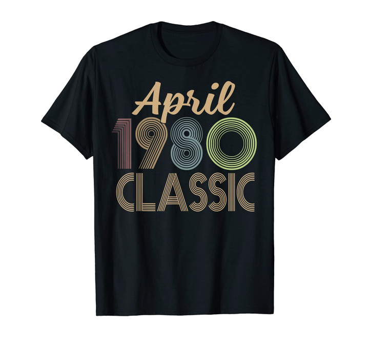 Vintage April 1980 Classic T-Shirt 39th Birthday Gift