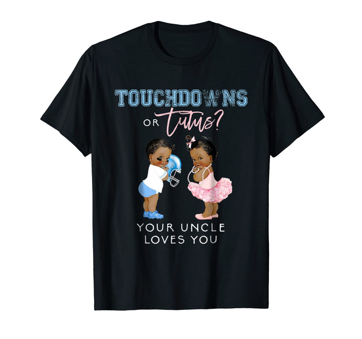 Uncle Gender Reveal Shirt Touchdown Tutu Baby Shower Gift