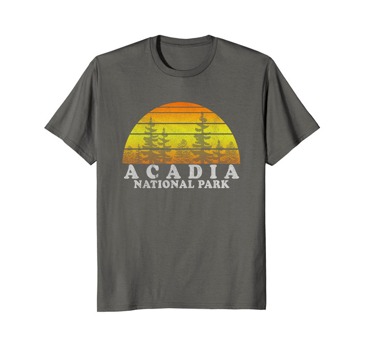 Vintage Acadia National Park Sunset Tee Shirt