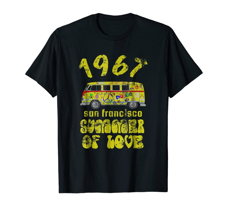 1967 San Francisco Summer of Love Vintage Van T-Shirt Retro