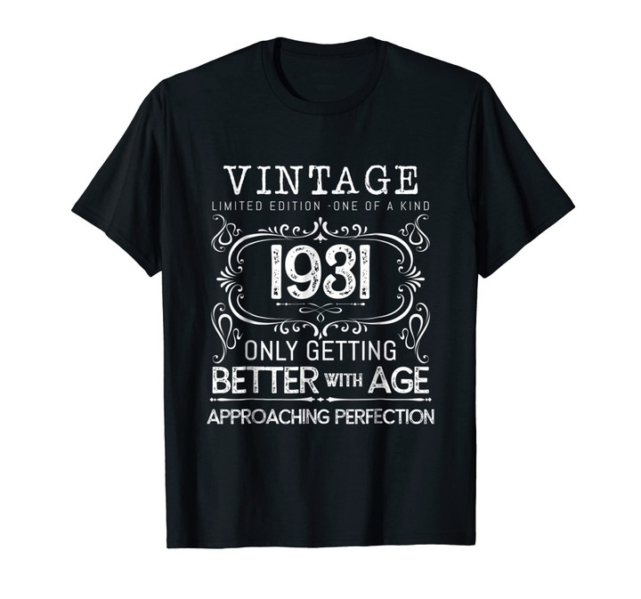 Vintage 1931 Best Funny 88 Year Old 88th Birthday Gift Shirt