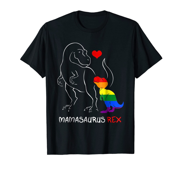 LGBT Mom Saurus Rex LGBT Shirts Mothers Gift Rainbow Shirt