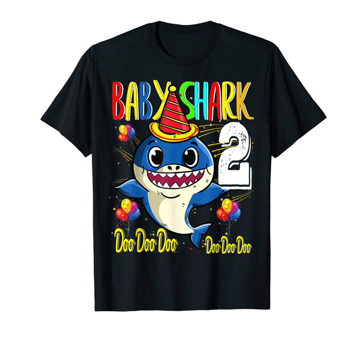 Kids Baby Shark 2nd Birthday Doo Doo Kids Son T Shirt