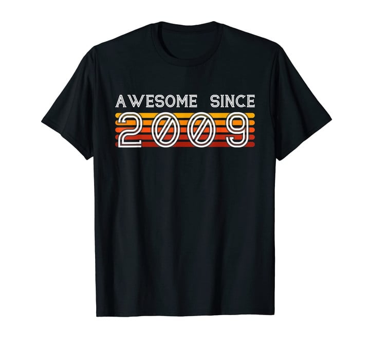 Awesome Since 2009 - 10 Years Old 10th Birthday Gift Tee