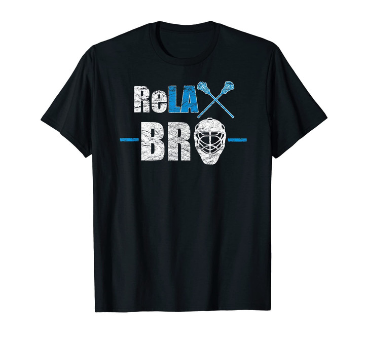 ReLAX Bro Lacrosse Player T-Shirt Lax Life Vintage Tee Gift