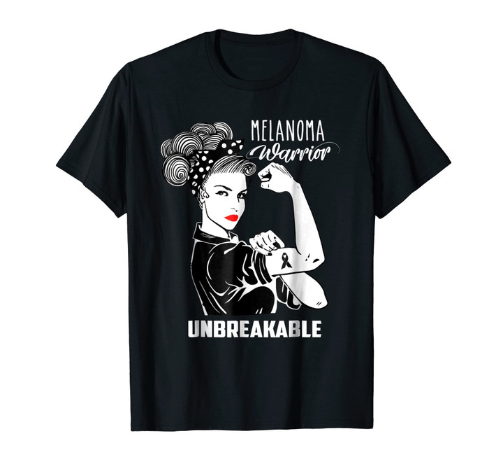Melanoma Warrior Unbreakable Shirt Melanoma Awareness Gift