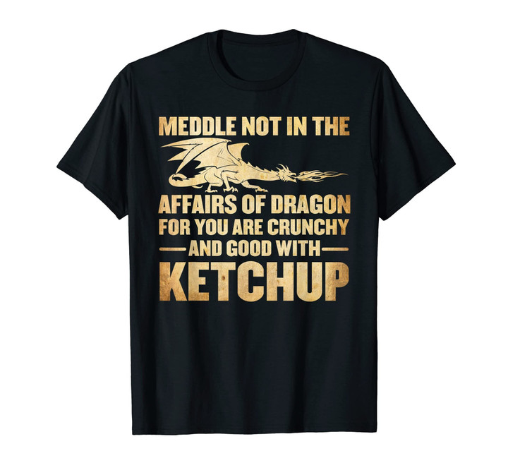 Meddle Not In The Affairs Of Dragons T-Shirt funny Ketchup