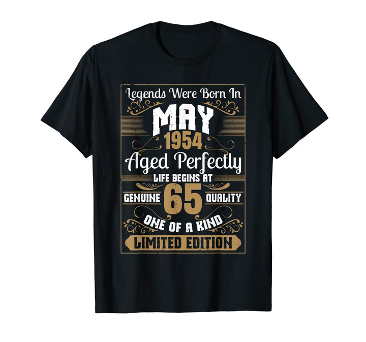 May 1954 65th Birthday 65 Year Old T Shirt Men Women Gift
