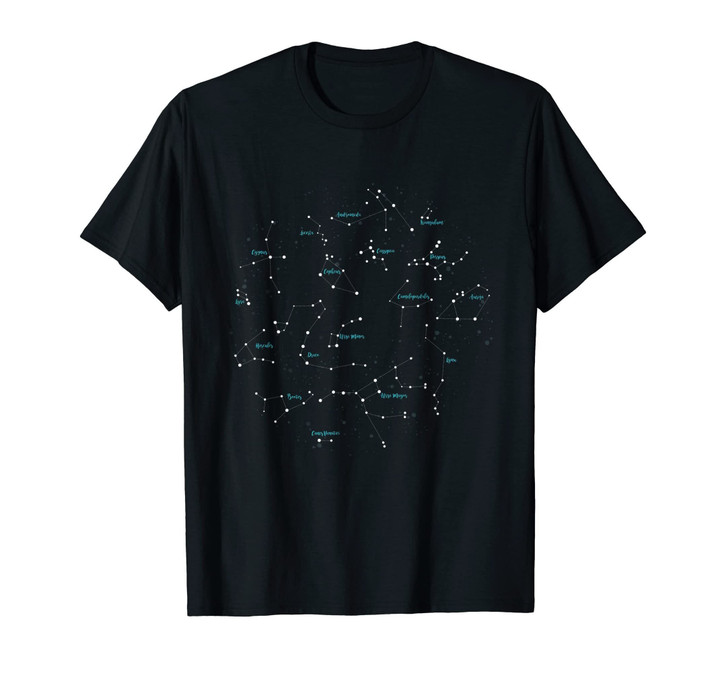 Astronomy T shirt Star Constellation Sky Map Tee
