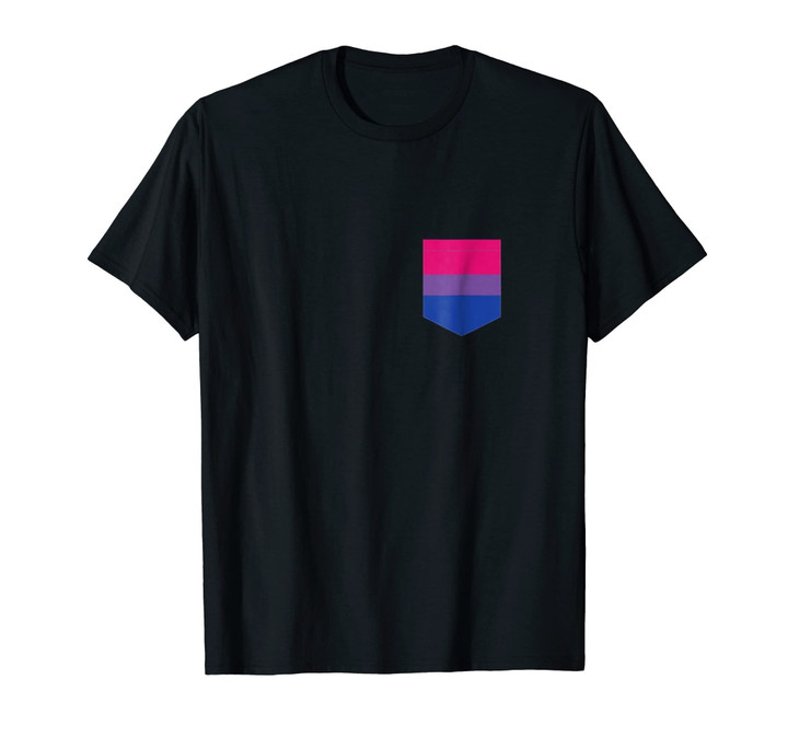 Bisexual Flag - Printed Pocket - Bisexual Pride Shirt