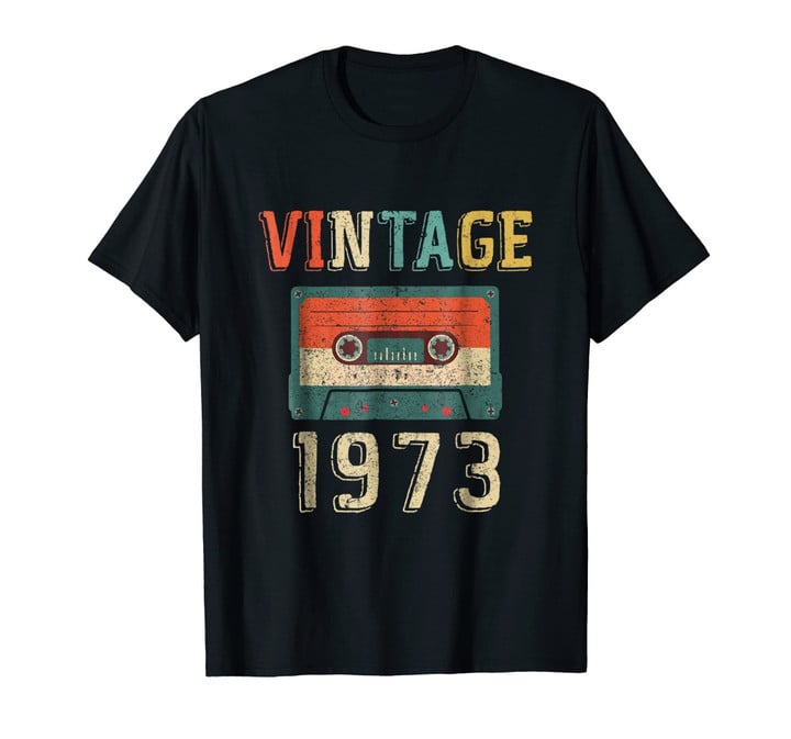 46th Birthday Gift Vintage 1973 46 Years Old Mixtape T-Shir