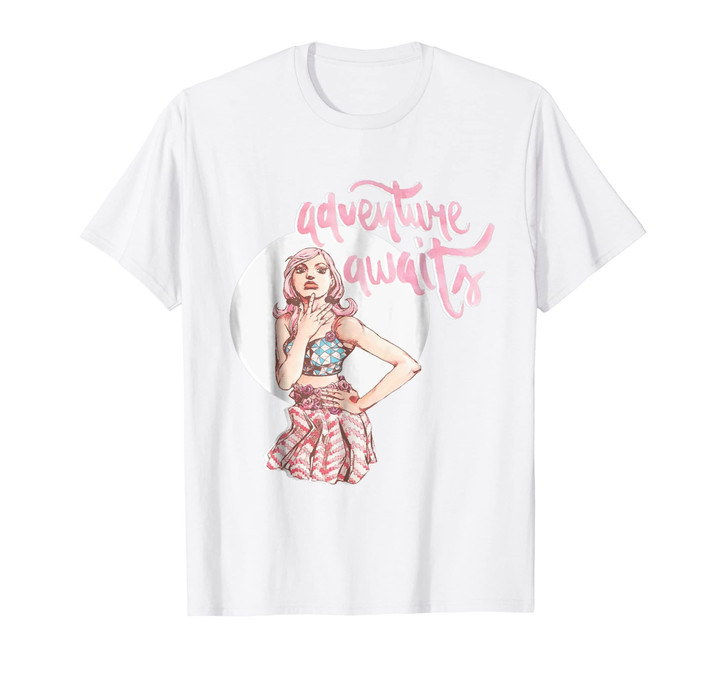 adventure pink sweet anime t-shirt jojo bizarre adventures