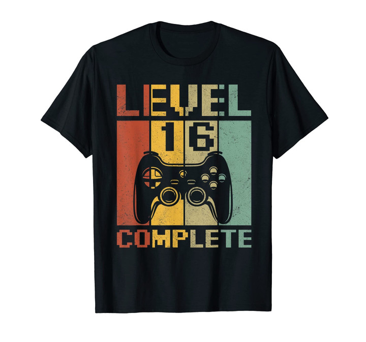Level 16 Complete Gamer 16th Birthday Boys Teenager TShirt