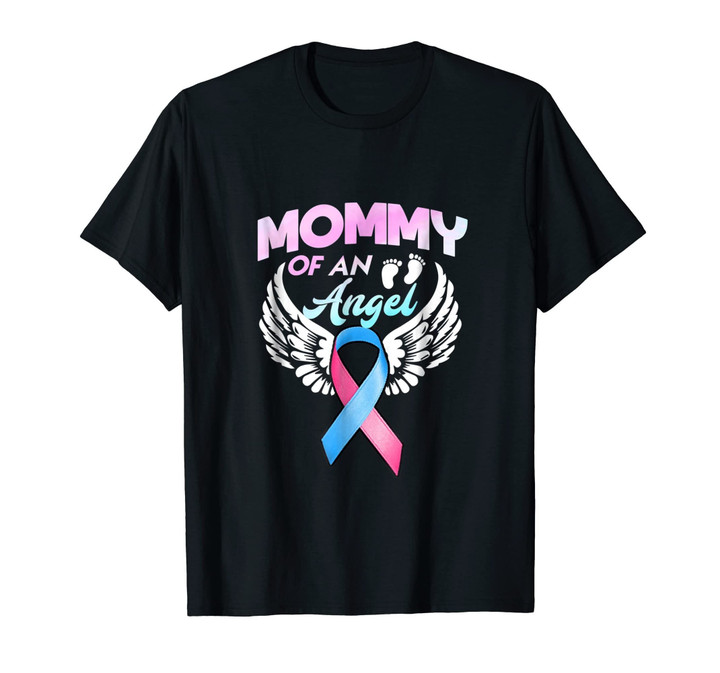 Angel Mommy T-Shirt. Miscarriage Awareness Infant Loss Tee