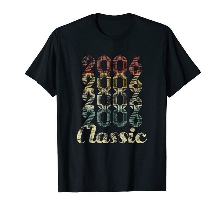 13th Birthday Vintage Gift T-Shirt For Boys Girls Born 2006