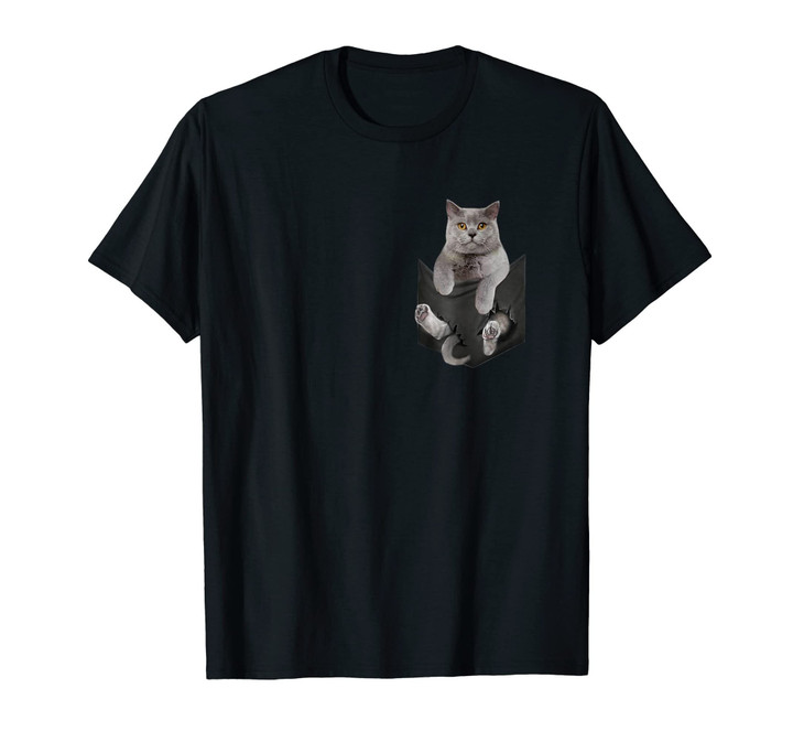 Chartreux Cat In Your Pocket T Shirt Gift for Women Men