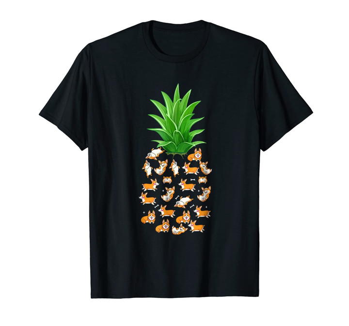 Pineapple Corgi Shirt Funny Birthday gift For Corgi Lovers