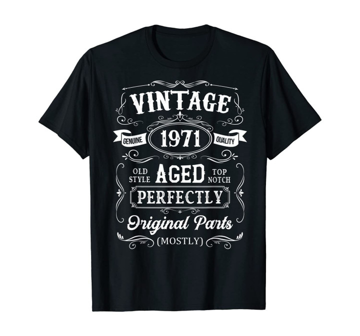 Vintage 1971 48th Birthday T-Shirt 48 Years Old Gift Shirt