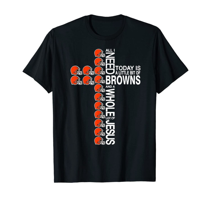 Merry Christmas Cross Football Team Cleveland-Brown Xmas T-Shirt