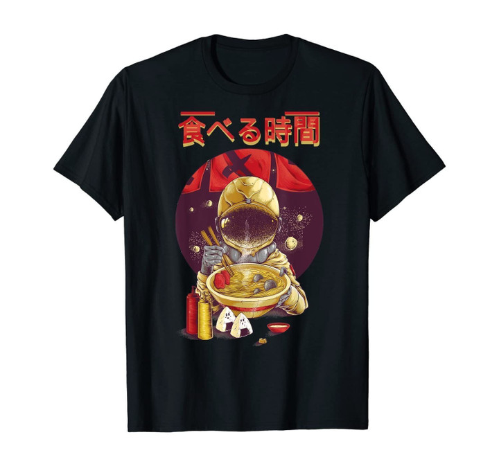 Ramen Astronaut Vintage Kawaii Otaku Japanese Noodles Gift T-Shirt