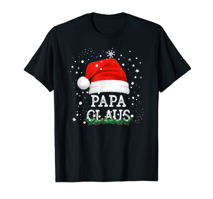 Papa Santa Claus Funny Matching Family Christmas Pj for Dads T-Shirt