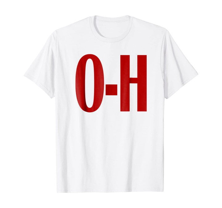O-H Couples Matching Ohio Sports Football Funny Fun T-shirt