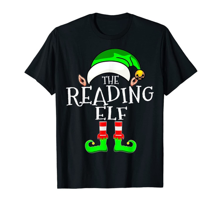 Reading Elf Group Matching Family Christmas Gift Funny T-Shirt