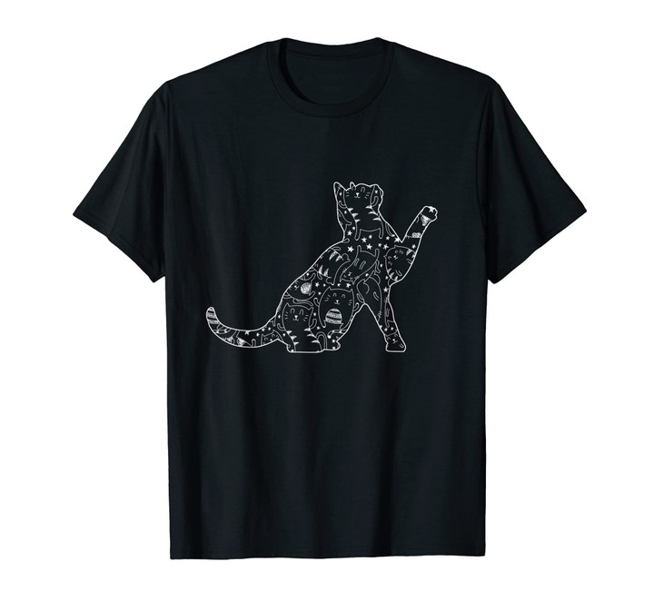 Life Is Full Of Glee with A Good Cat - Cat Pattern T-Shirt
