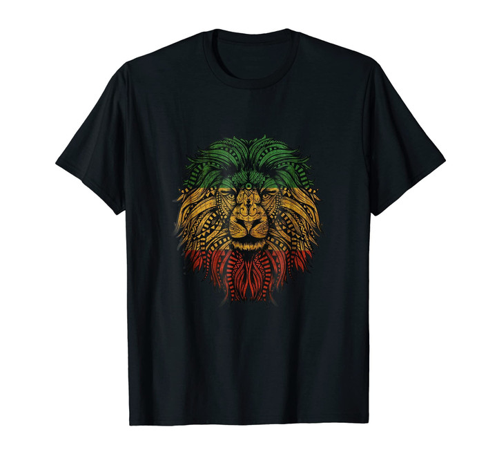 Lion Rasta Reggae Graphic T Shirt Roots Rock Reggae