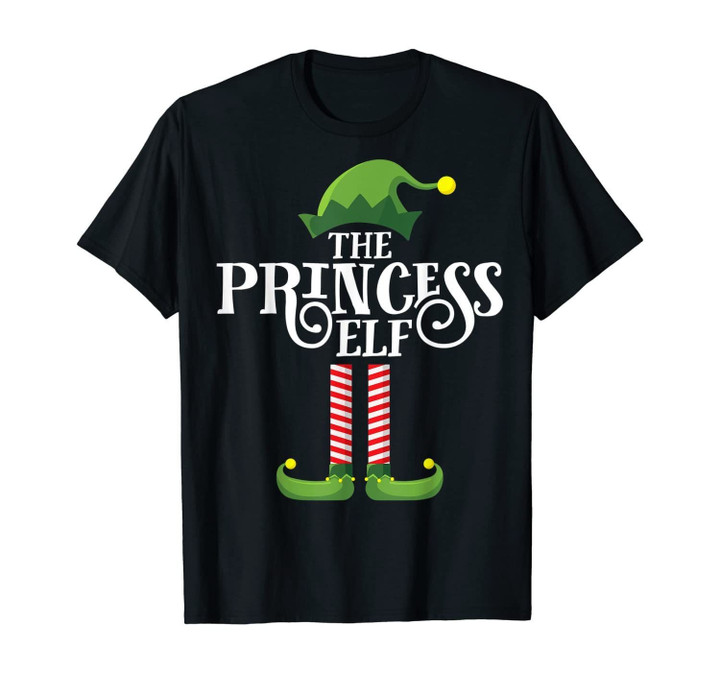 Princess Cute Elf Matching Family Group Christmas Party PJ T-Shirt