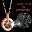 100 languages I love you Projection Pendant Necklace Romantic Love Memory Wedding Necklace