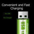 USB Rechargeable Smart Li-Ion Battery