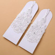 Women Fingerless Bridal Gloves Elegant Short Paragraph Rhinestone White Lace Glove Wedding Accessories