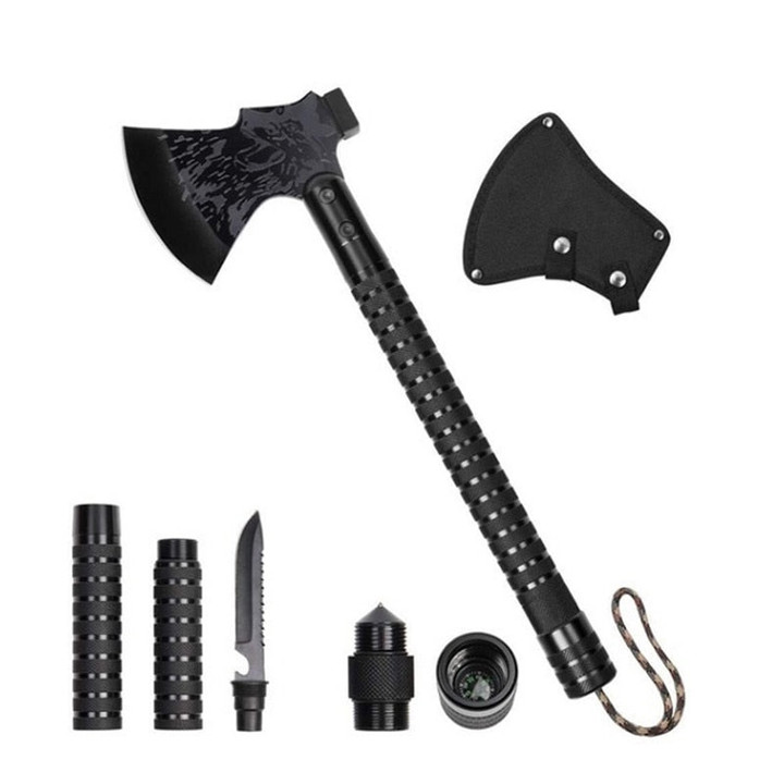 Foldable Camping Axe Multi-Tool Kit Survival Emergency