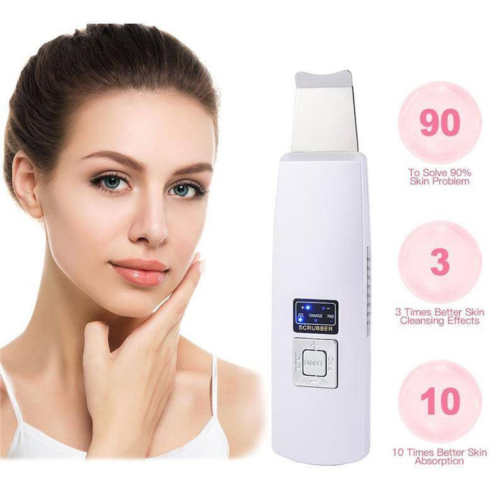 Ultrasonic Deep Face Cleaning Machine Skin Scrubber Remove Dirt Blackhead  Reduce Wrinkles And Spots Facial  Whitening Lifting