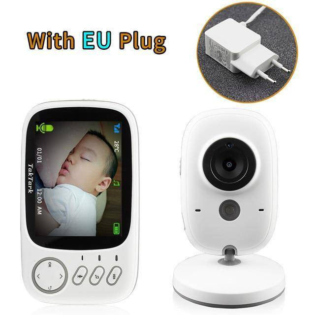 Wireless Audio  Video Color Baby Monitor High Resolution Baby Nanny Security Camera  Night Vision Temperature Monitoring