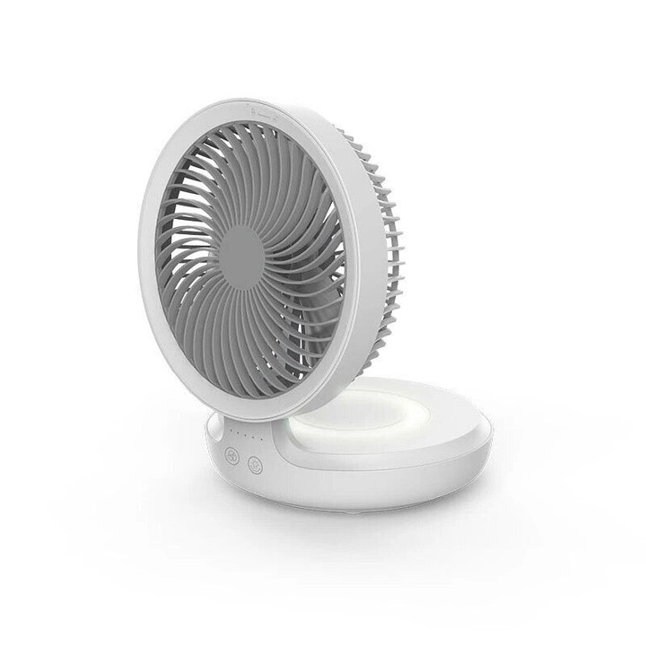 Wireless Folding Electric Fan Night Light Touch Control 4 Wind Speed