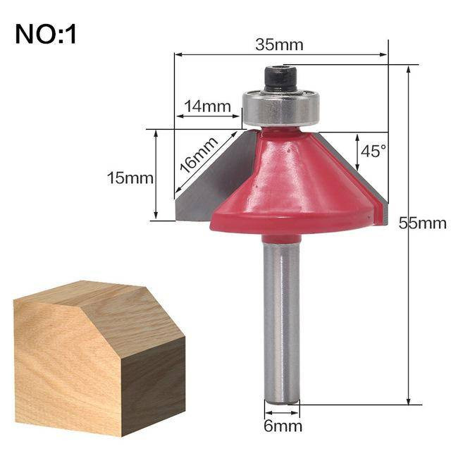 1pc 6mm(0.23inches) Shank wood router bit Straight end mill trimmer