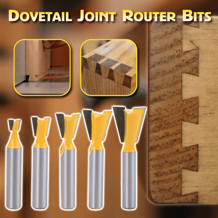 5pcs Dovetail Joint Router Bits Set