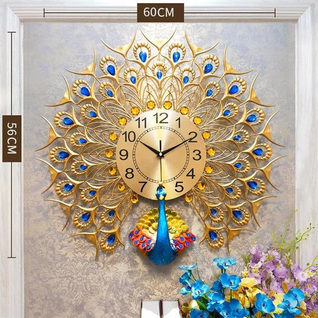 Gearbombard 3D Peacock Wall Clock